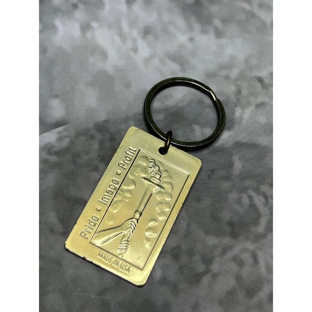 USPS USA Olympics Vintage Keychain Keyring Pride Golden Color